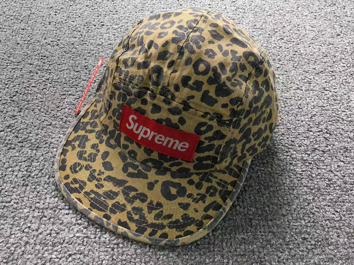 Supreme Washed Chino Twill Camp Cap Leopard