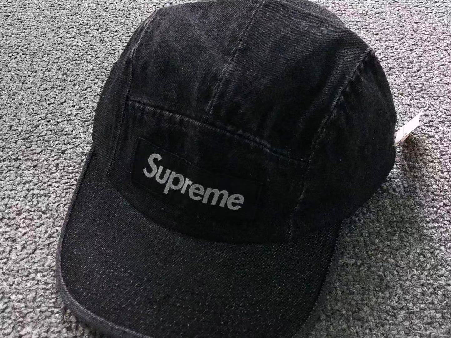 Supreme Denim Camp Cap Black