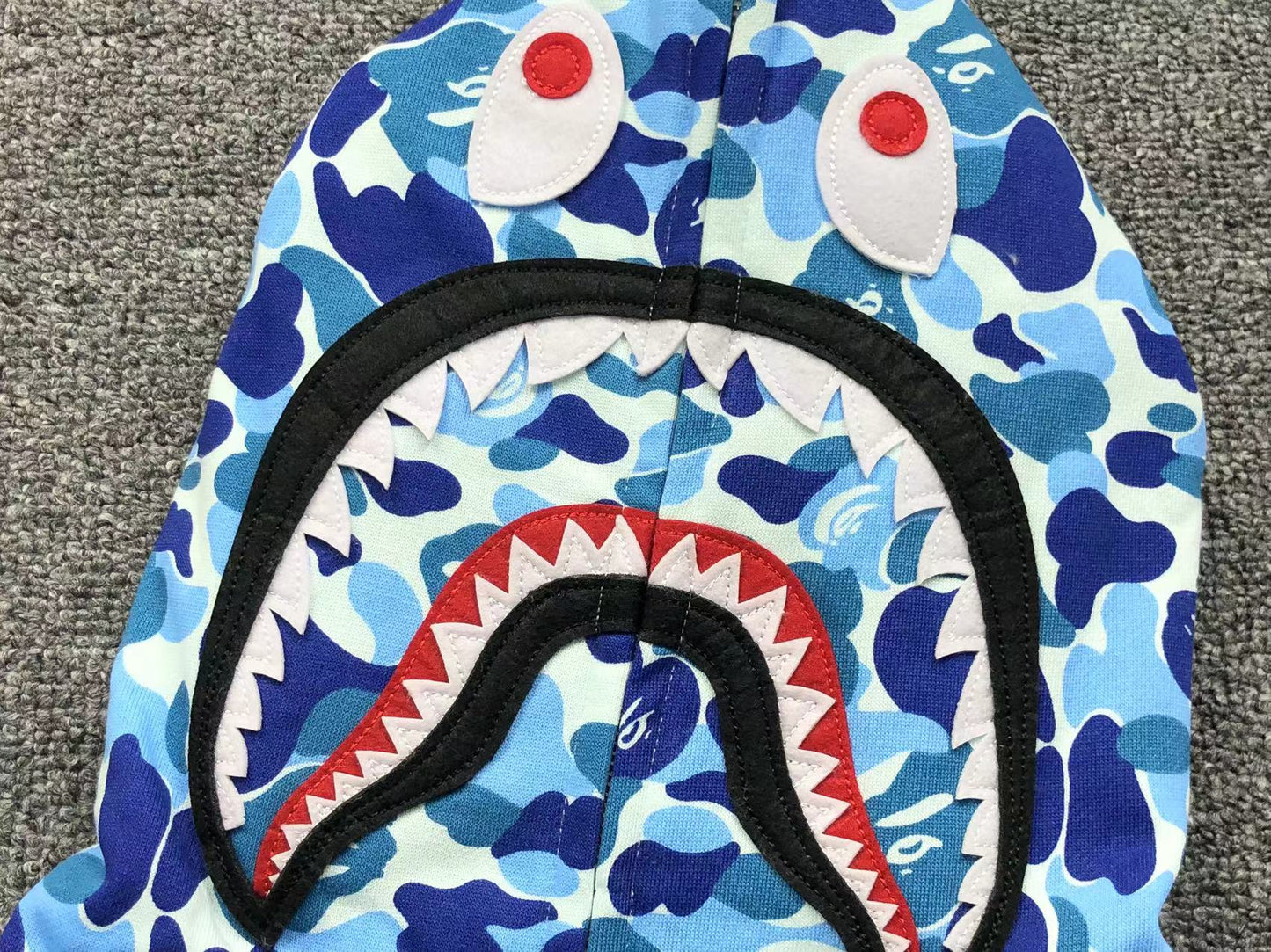 BAPE ABC CAMO SHARK FULL ZIP HOODIE BLUE