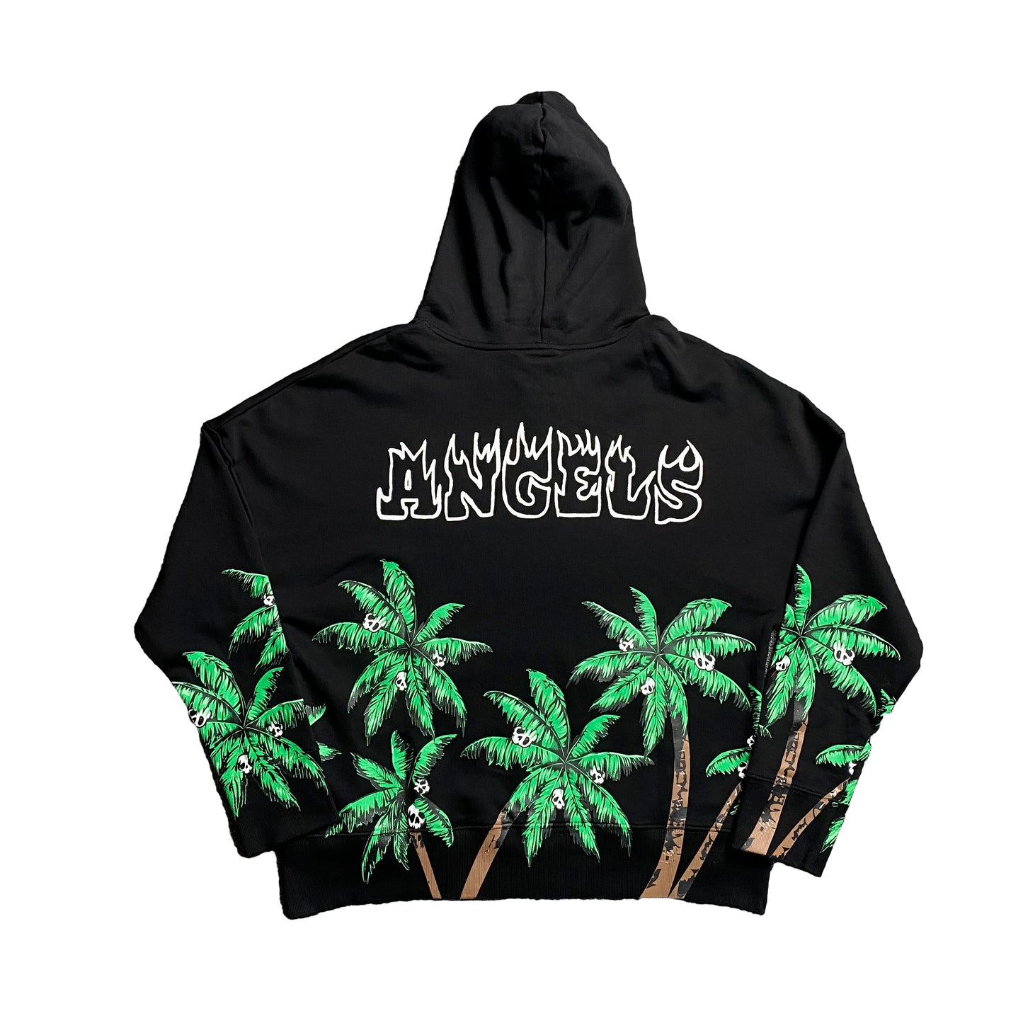 PALM ANGELS PALMS & SKULL HOODIE BLACK