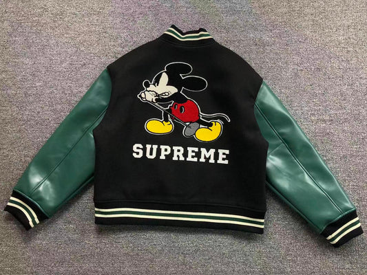 Supreme Number (N)ine Mickey Varsity Jacket Black