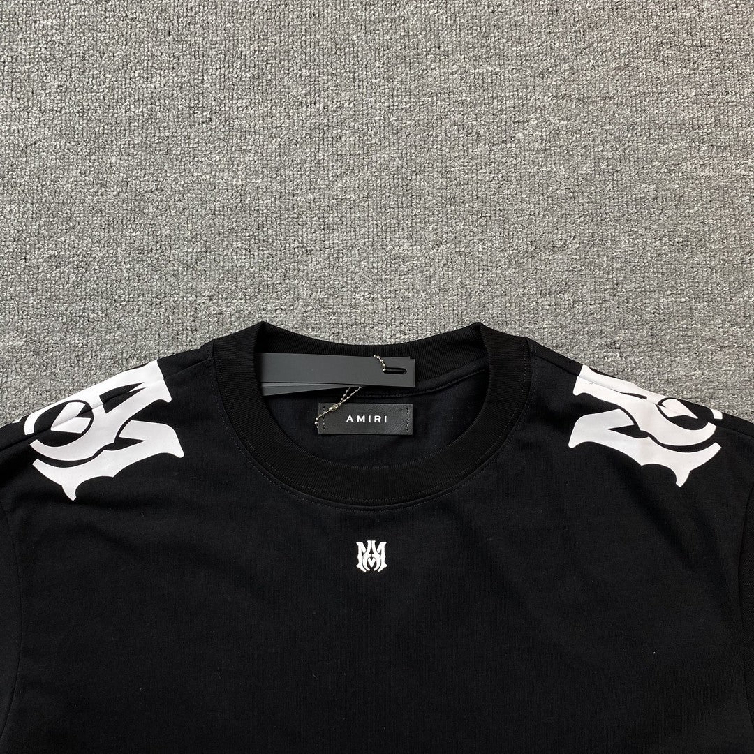 AMIRI 22 FOOTBALL JERSEY TEE BLACK