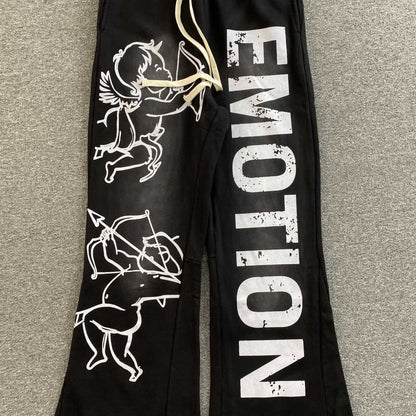 Mixed Emotion Cupid Sweatpants Black
