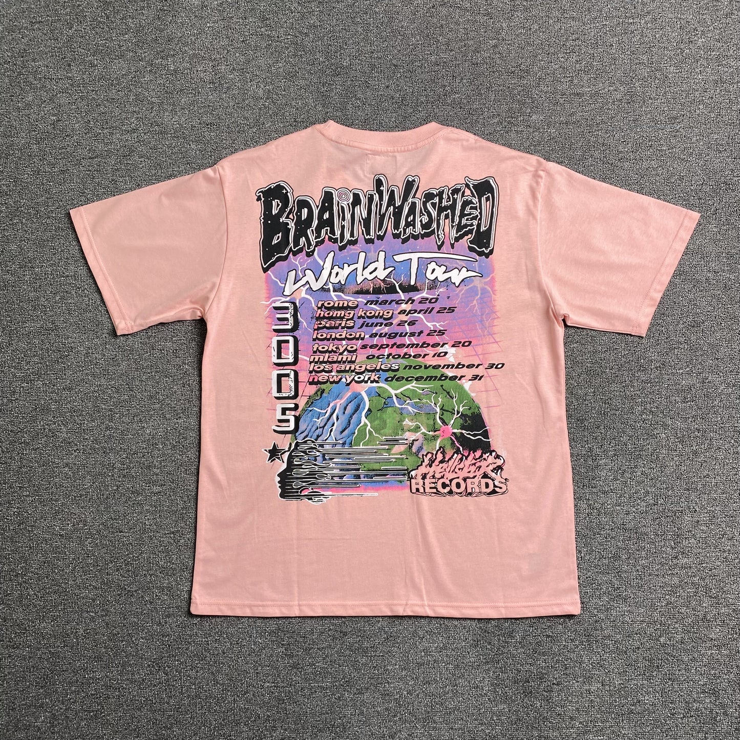 HELLSTAR BRAINWASHED WORLD TOUR TEE PINK