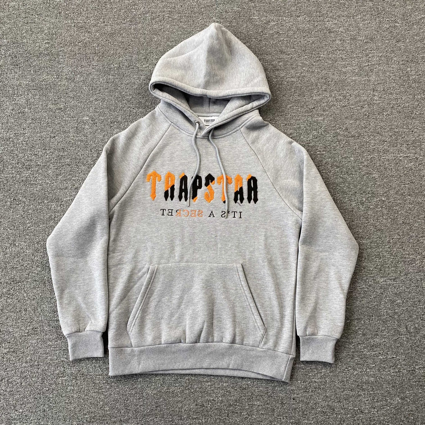 TRAPSTAR CHENILLE DECODED TRACKSUIT GREY ORANGE