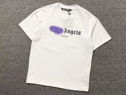 PALM ANGELS LONDON SPRAYED TEE WHITE