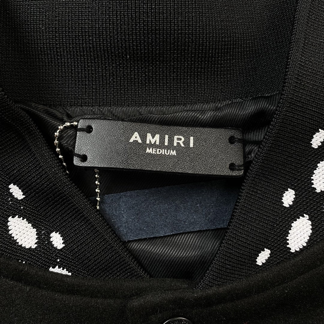 AMIRI PREMIER RECORD BOMBER JACKET BLACK