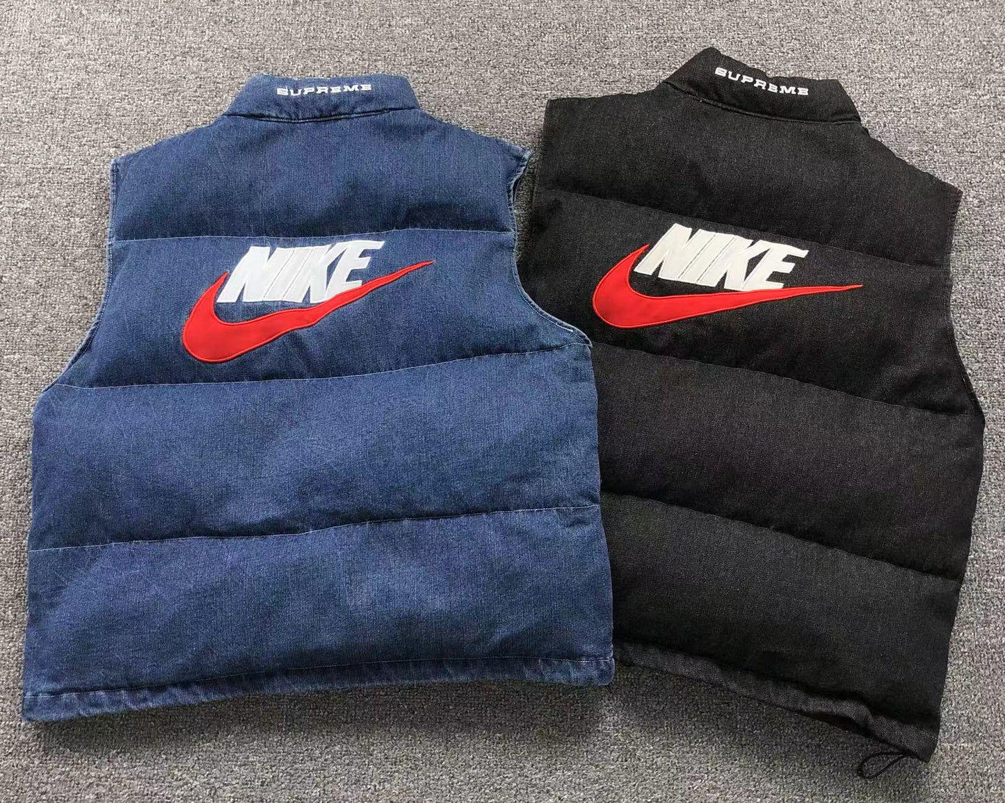 Supreme Nike Denim Puffer Vest Indigo