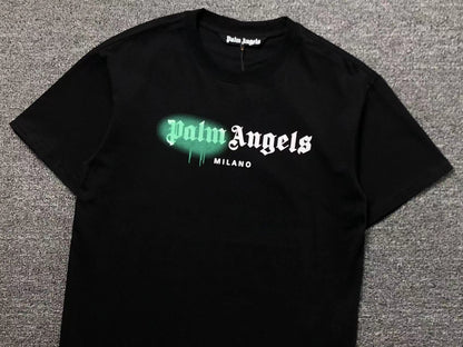 PALM ANGELS MILANO SPRAYED TEE BLACK