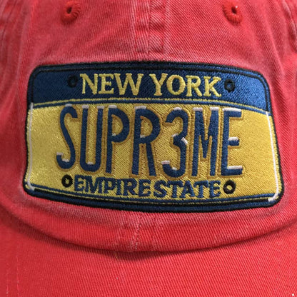 Supreme License Plate 6-Panel Red