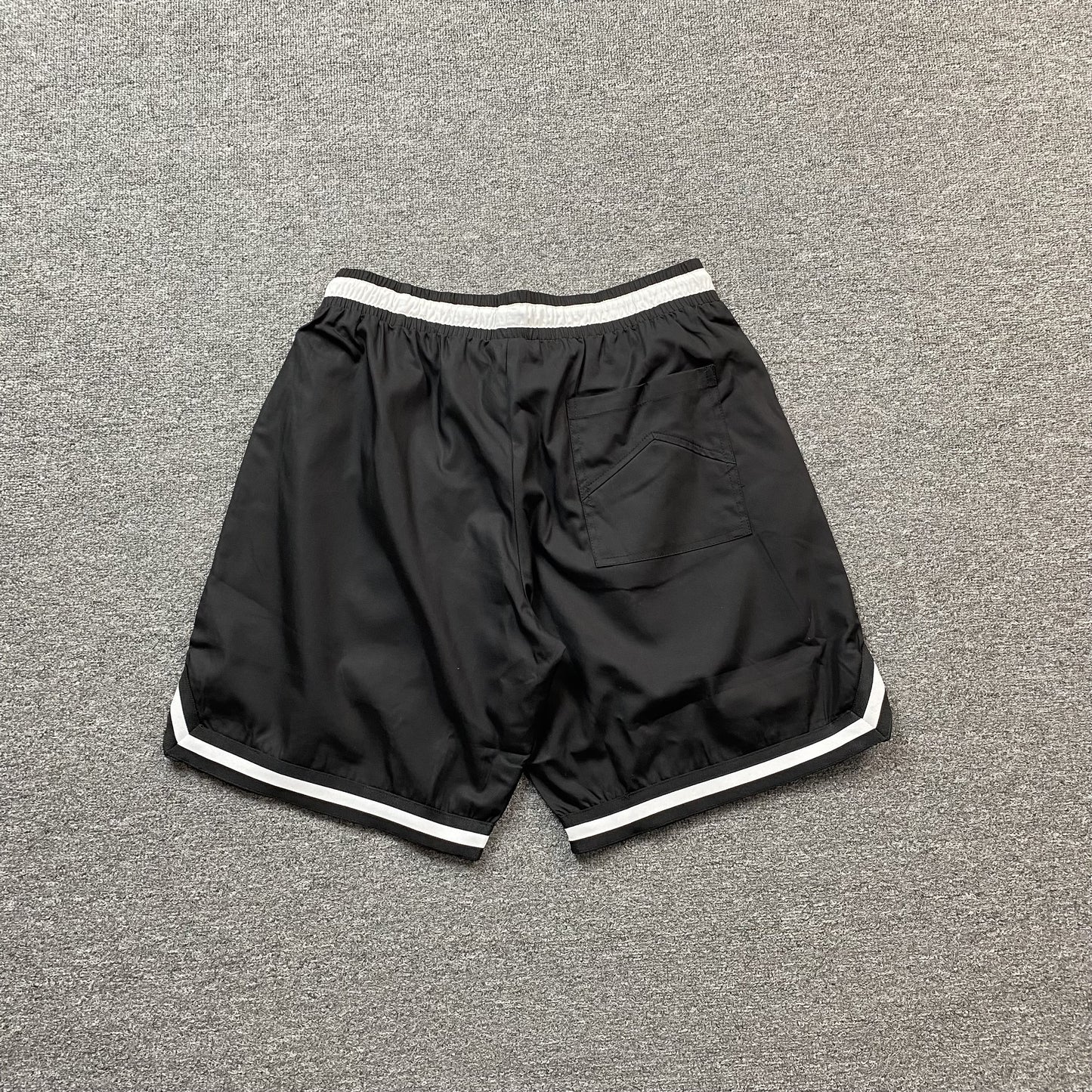 RHUDE COURT LOGO SHORTS BLACK