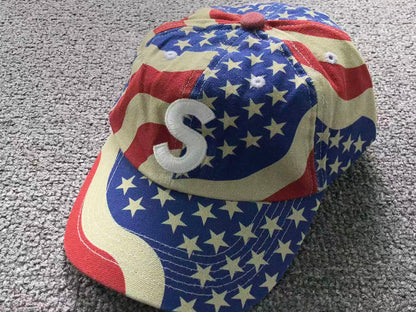 Supreme Pigment Coated S Logo 6-Panel Cap Flag