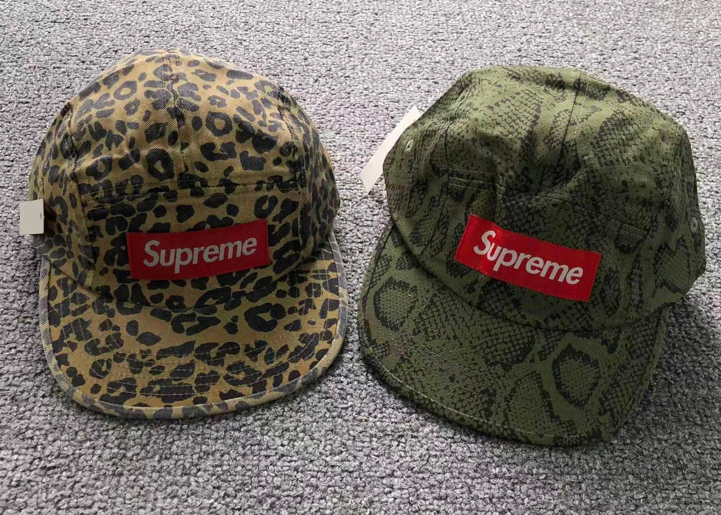 Supreme Washed Chino Twill Camp Cap Leopard