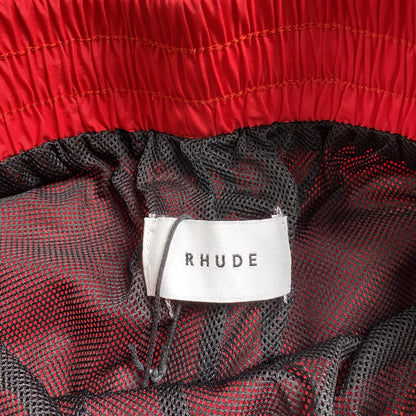 RHUDE RH LOGO SHORTS RED