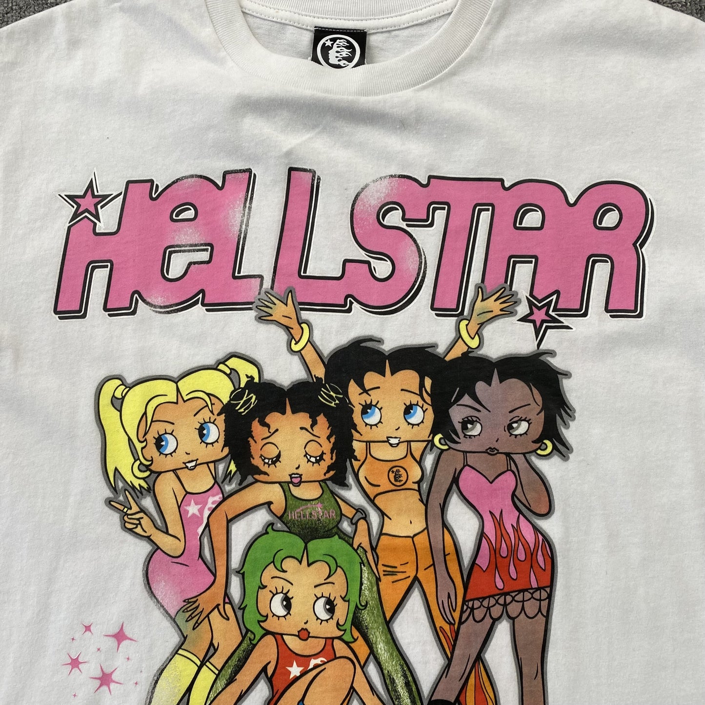 HELLSTAR BETTY BOOP TEE WHITE