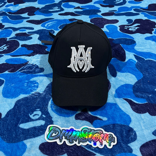 Gorra Amiri MA Brillos Blanca/Negra