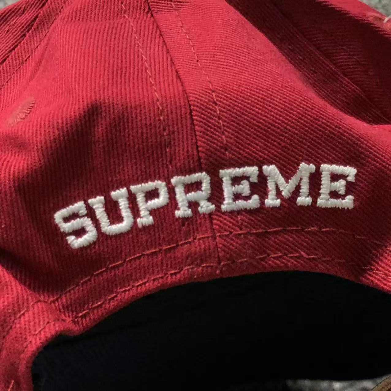 Supreme 2-Tone S Logo 6-Panel Cap Red
