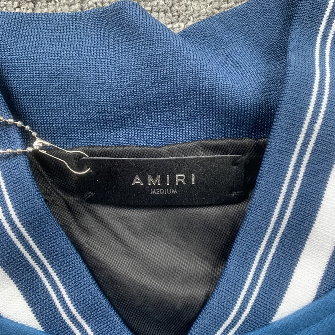 AMIRI PEGASUS VARSITY BOMBER JACKET LIGHT BLUE