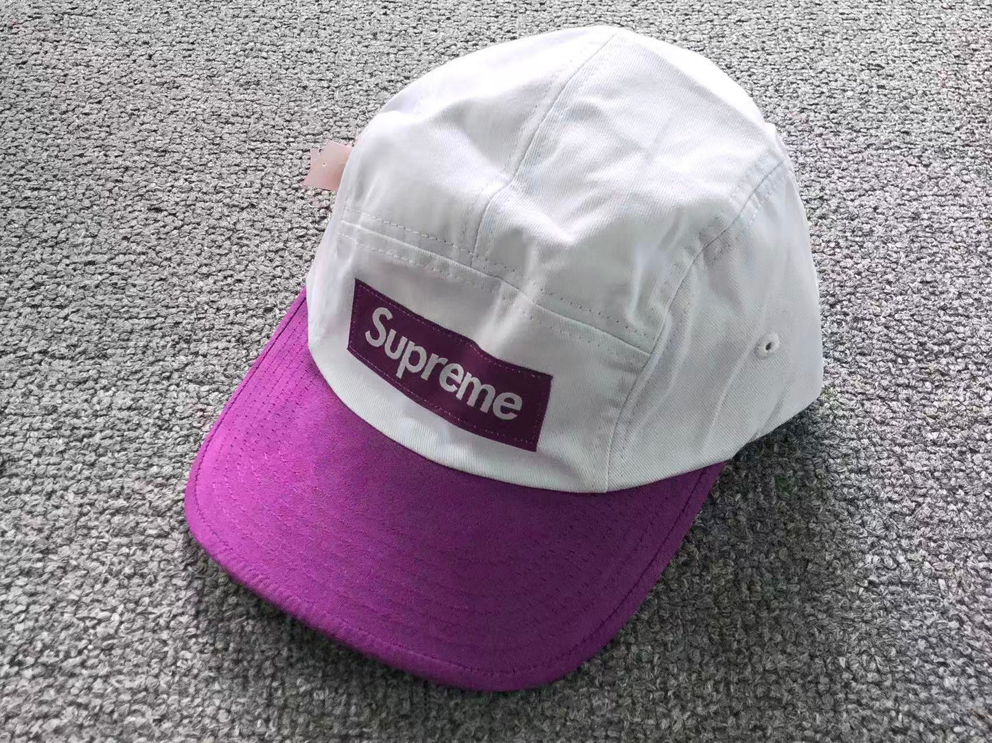 Supreme Suede Visor Camp Cap Natural
