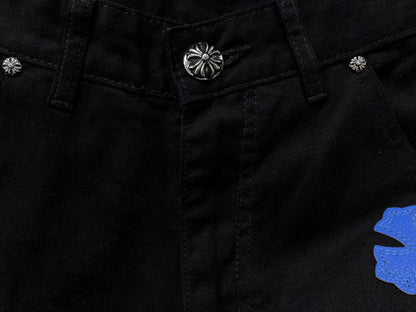 Chrome Hearts Cross Patch Carpenter Pants Black