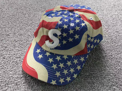 Supreme Pigment Coated S Logo 6-Panel Cap Flag