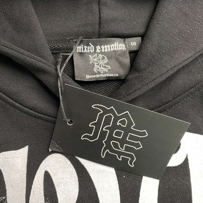 Mixed Emotion Fallen Angels Rhinestone Hoodie Black