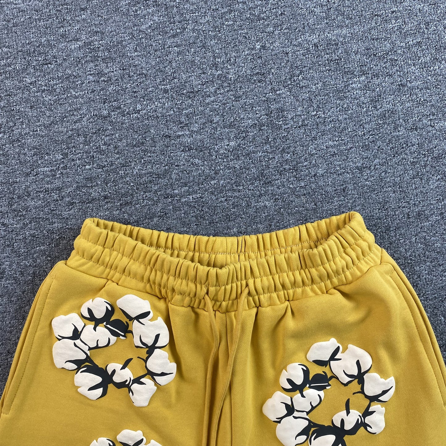 DENIM TEARS X CPFM CACTUS TEARS WREATH SHORTS YELLOW