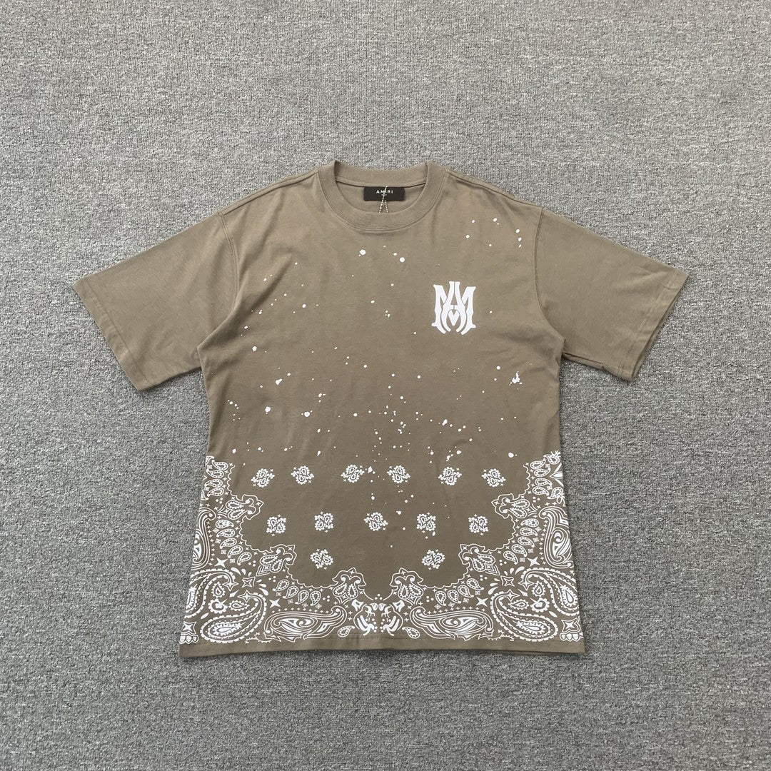 AMIRI BANDANA BLEACH MA TEE BEIGE