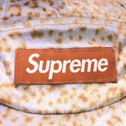 Supreme Leopard Velvet Camp Cap Tan