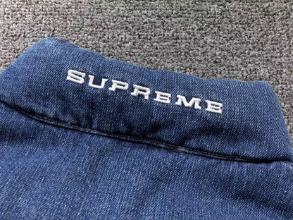 Supreme Nike Denim Puffer Vest Indigo