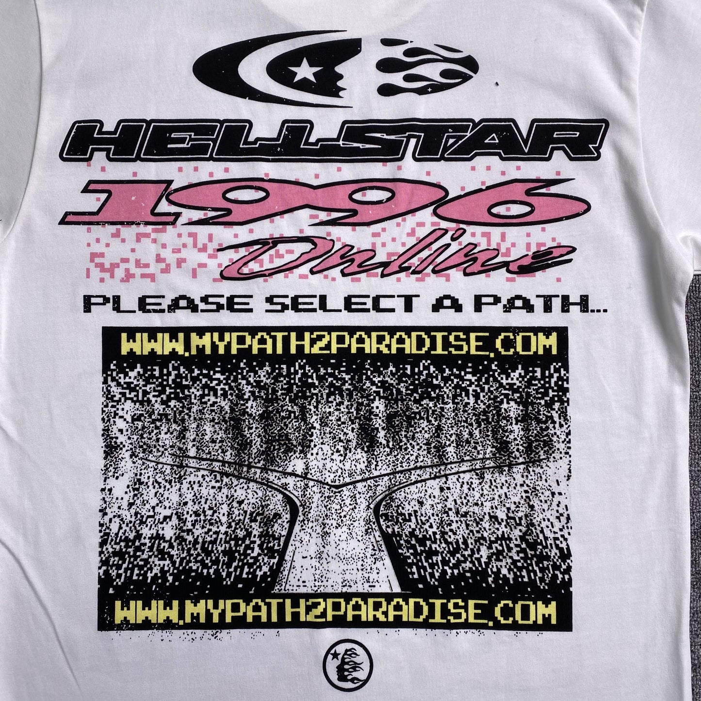 HELLSTAR PIXEL TEE WHITE