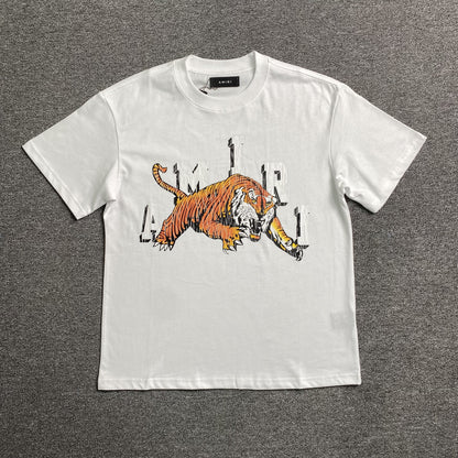 AMIRI VINTAGE TIGER TEE WHITE