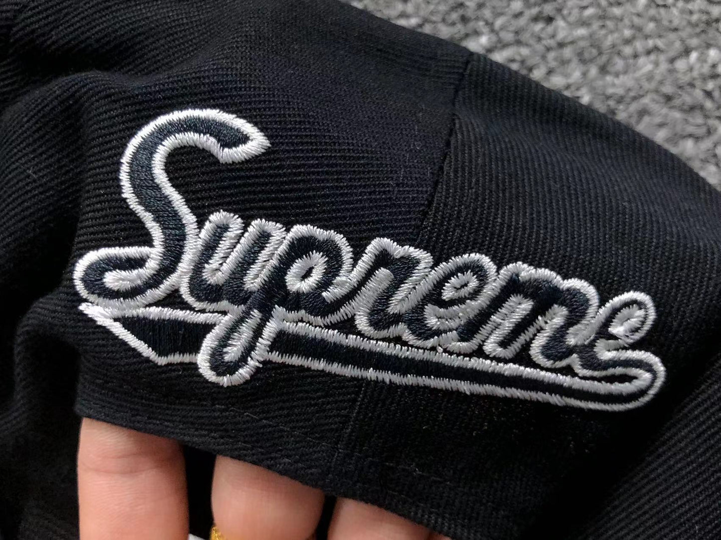 Supreme World Famous S Logo 6-Panel Hat Black