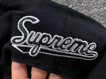 Supreme World Famous S Logo 6-Panel Hat Black