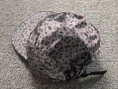 Supreme Leopard Velvet Camp Cap Black