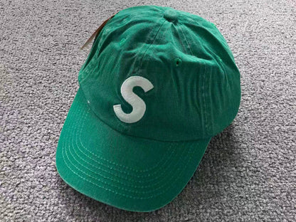 Supreme Pigment Coated S Logo 6-Panel Cap Green