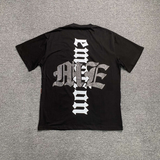 Mixed Emotion Astronaut Rhinestone Tee Black