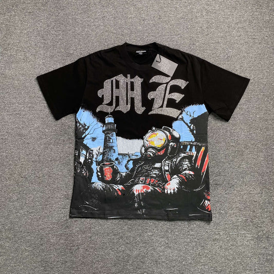 Mixed Emotion Astronaut Rhinestone Tee Black