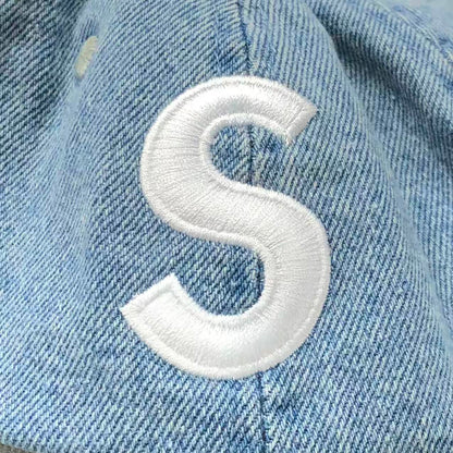 Supreme 2-Tone S Logo 6-Panel Cap Washed Denim