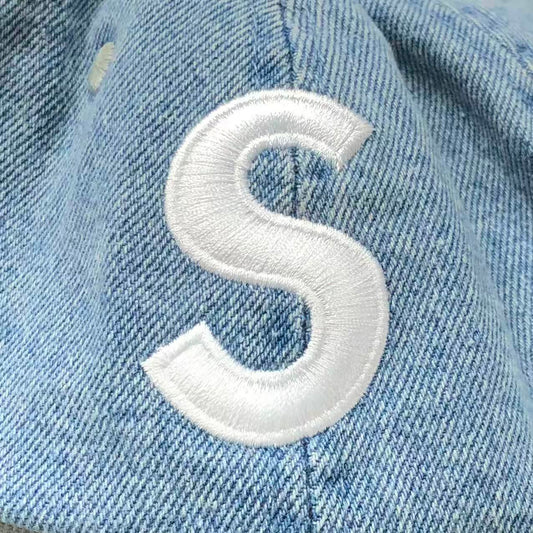 Supreme 2-Tone S Logo 6-Panel Cap Washed Denim