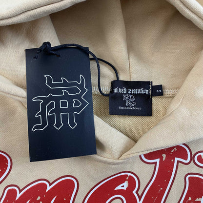 Mixed Emotion Blinded Hoodie Cream