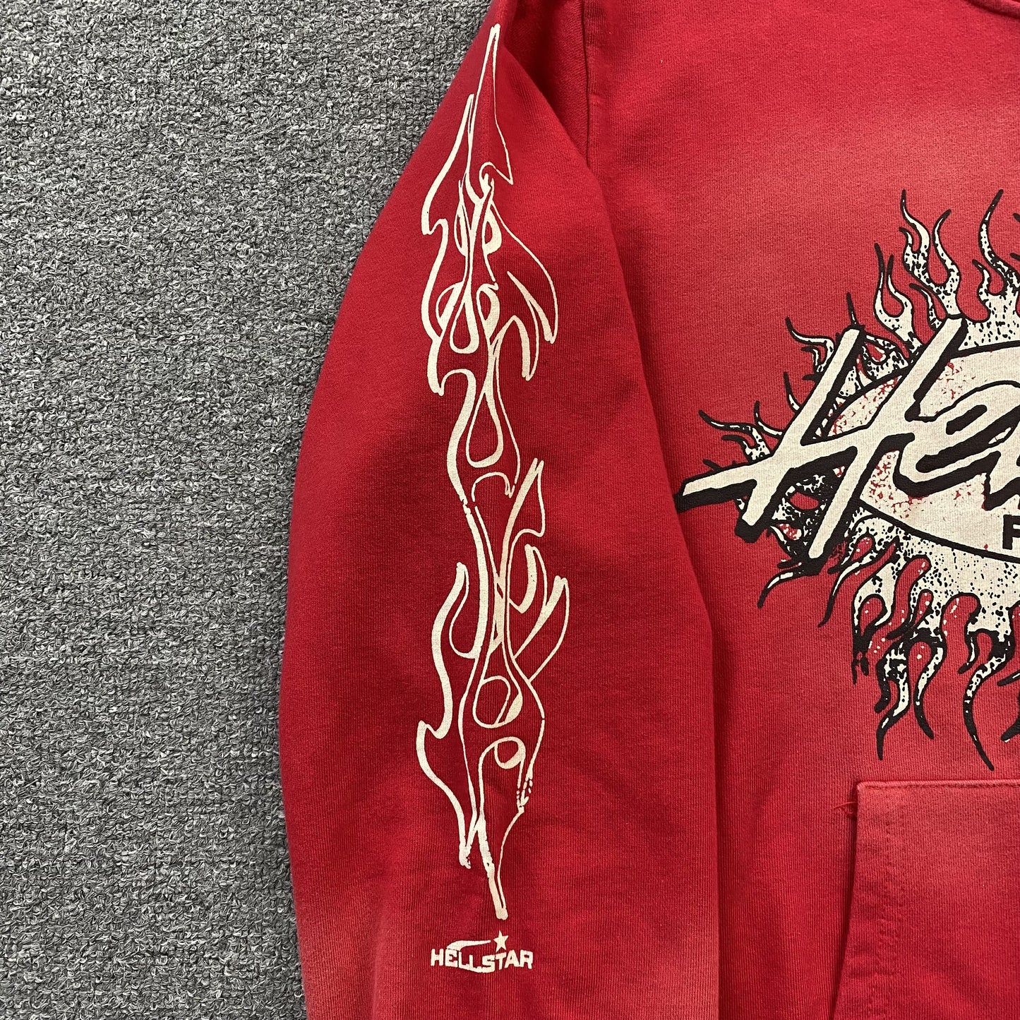 HELLSTAR STUDIOS RECORDS HOODIE RED