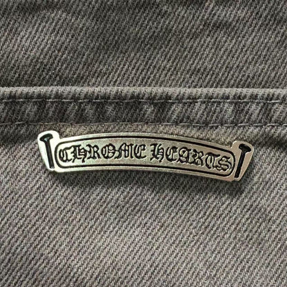 Chrome Hearts Cross Patch Jeans Grey