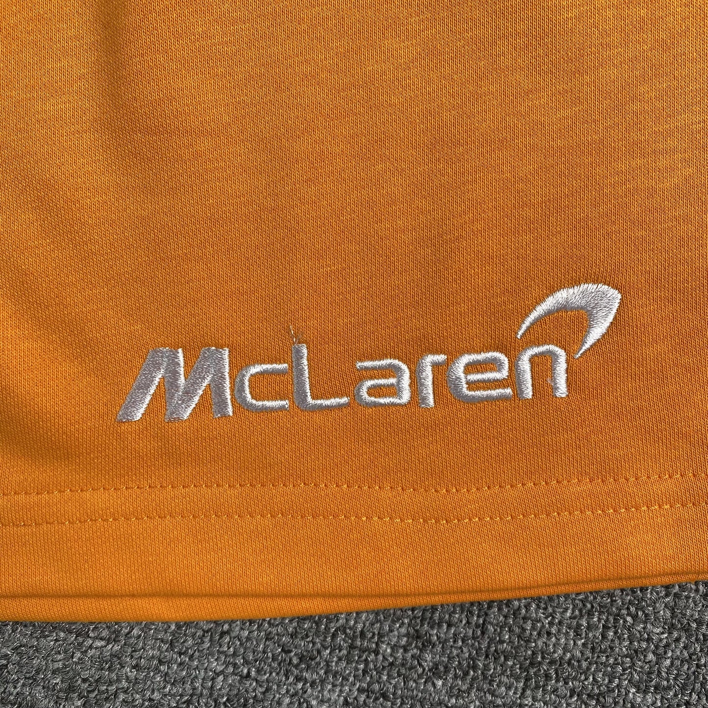 RHUDE X MCLAREN SHORTS ORANGE