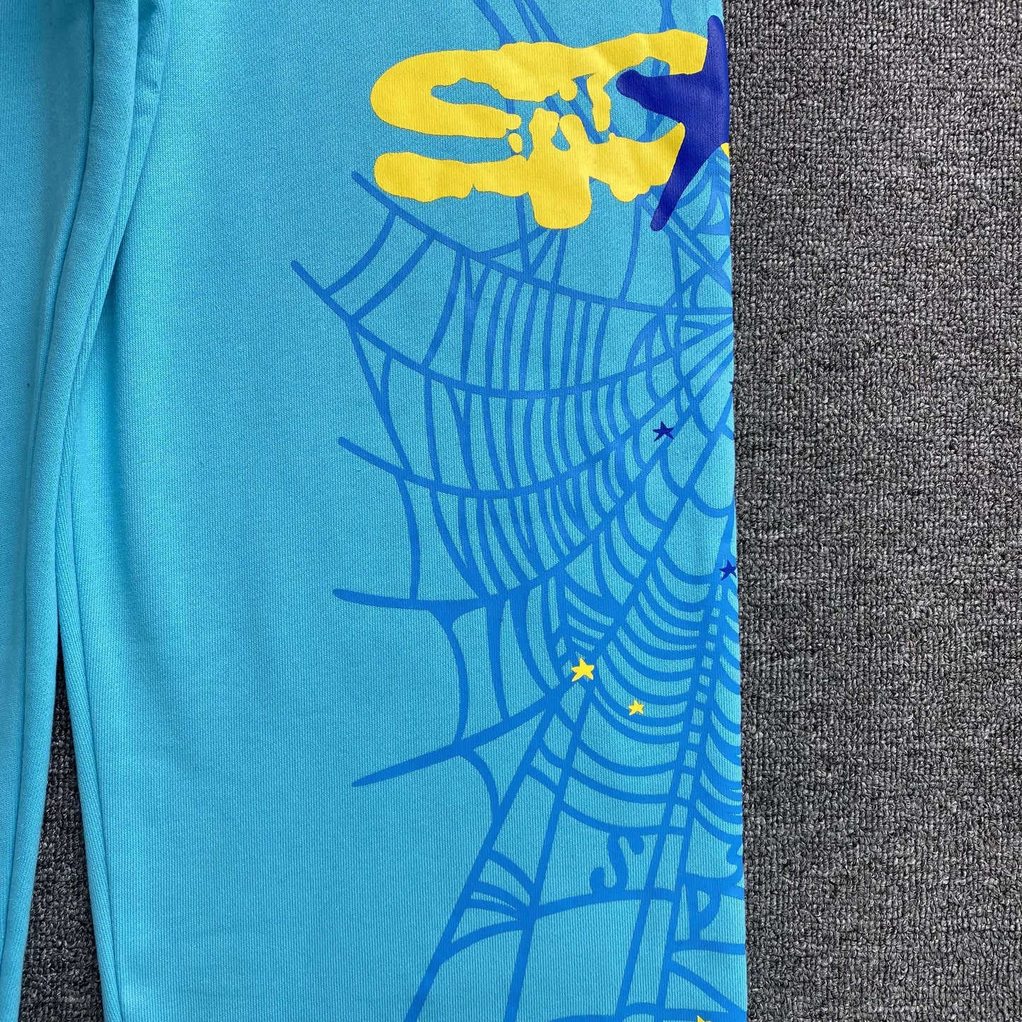 Sp5der Heavy Web Sweatpants Cyan