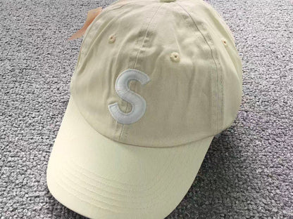 Supreme Pigment Coated S Logo 6-Panel Cap Light Tan
