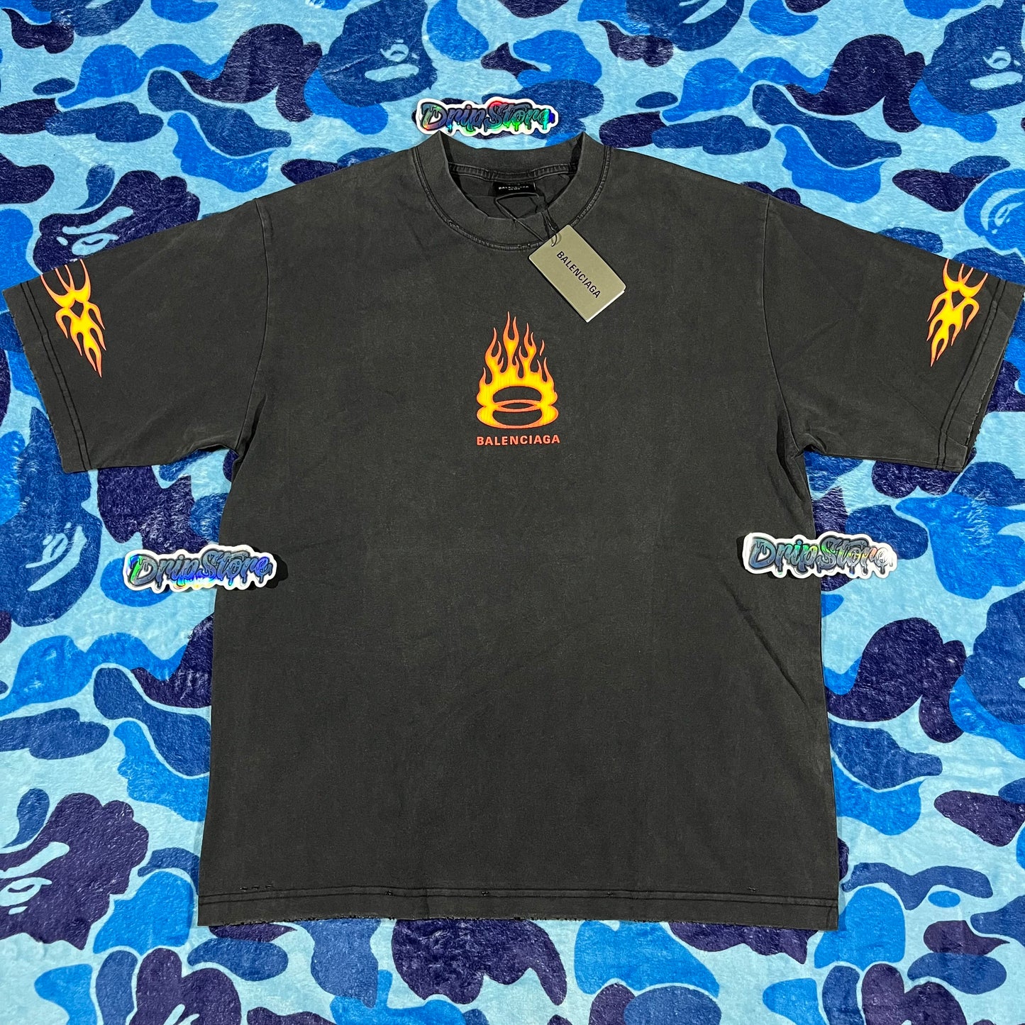 Remera Balenciaga Burning Unity Negra M