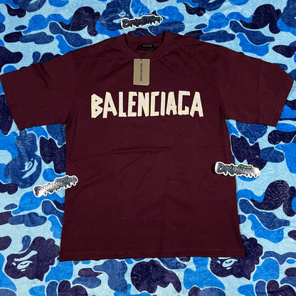 Remera Balenciaga Tape Bordó M