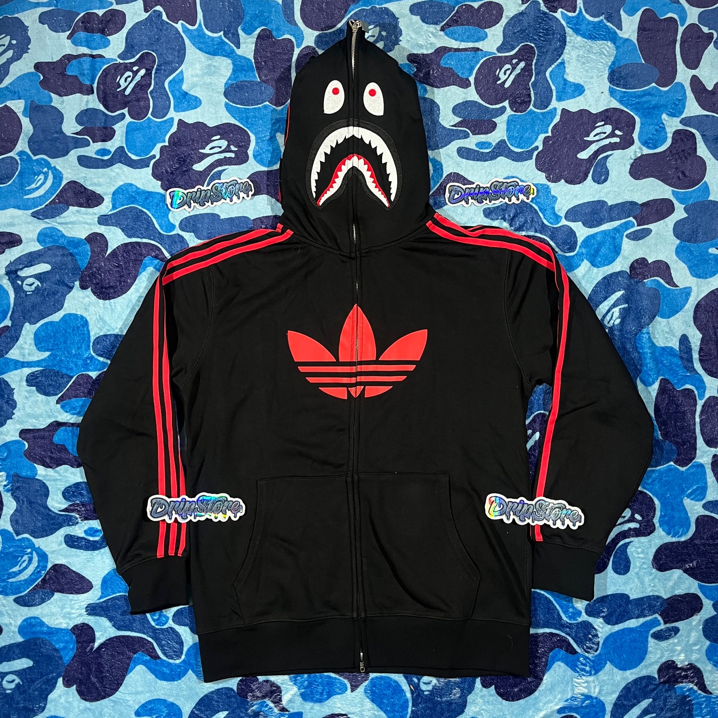 Campera Bape x Adidas Shark Negra XXL