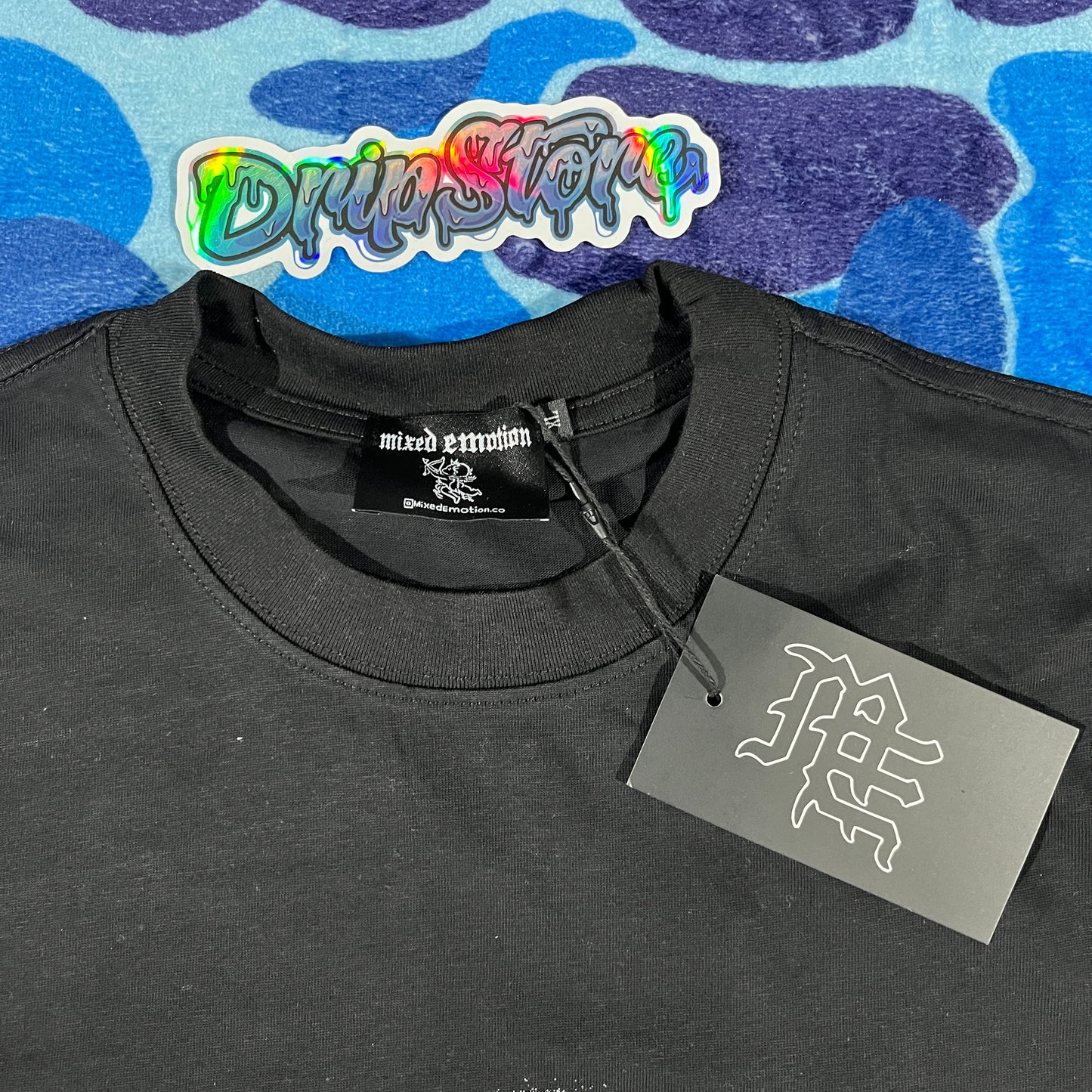 Remera Mixed Emotion Rhinestone Negra XL
